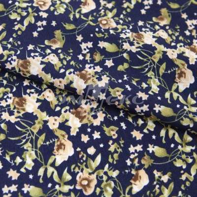 Плательная ткань "Фламенко" 1.1, 80 гр/м2, шир.150 см, принт растительный - купить в Ноябрьске. Цена 241.49 руб.
