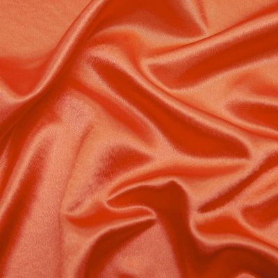 Поли креп-сатин 18-1445, 120 гр/м2, шир.150см, цвет оранжевый - купить в Ноябрьске. Цена 155.57 руб.