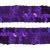Тесьма с пайетками 12, шир. 20 мм/уп. 25+/-1 м, цвет фиолет - купить в Ноябрьске. Цена: 778.19 руб.