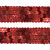 Тесьма с пайетками 3, шир. 20 мм/уп. 25+/-1 м, цвет красный - купить в Ноябрьске. Цена: 778.19 руб.