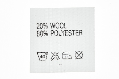 Состав и уход 20% wool 80% poliester - купить в Ноябрьске. Цена: 64.21 руб.