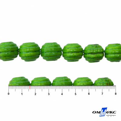 0309-Бусины деревянные "ОмТекс", 16 мм, упак.50+/-3шт, цв.019-зеленый - купить в Ноябрьске. Цена: 62.22 руб.