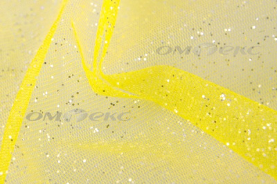 Сетка Глиттер, 40 гр/м2, шир.160см, цвет жёлтый - купить в Ноябрьске. Цена 163.01 руб.