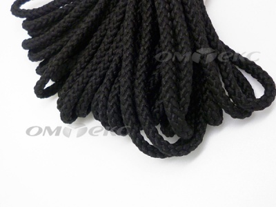 Шнур В-035 4 мм круп.плетение 100 м черный - купить в Ноябрьске. Цена: 156.40 руб.