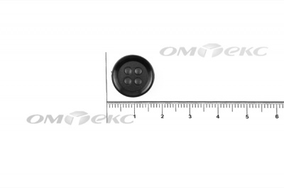 51400/15 мм (4 пр) черные пуговицы - купить в Ноябрьске. Цена: 0.67 руб.