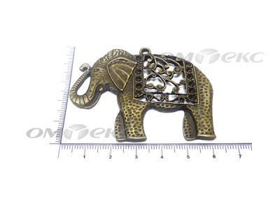 Декоративный элемент для творчества из металла "Слон"  - купить в Ноябрьске. Цена: 26.66 руб.