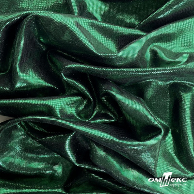 Трикотажное полотно голограмма, шир.140 см, #602 -чёрный/зелёный - купить в Ноябрьске. Цена 385.88 руб.