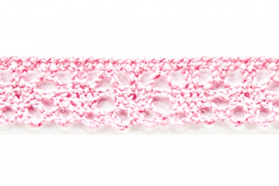 Тесьма кружевная 0621-1607, шир. 15 мм/уп. 20+/-1 м, цвет 096-розовый - купить в Ноябрьске. Цена: 302.42 руб.