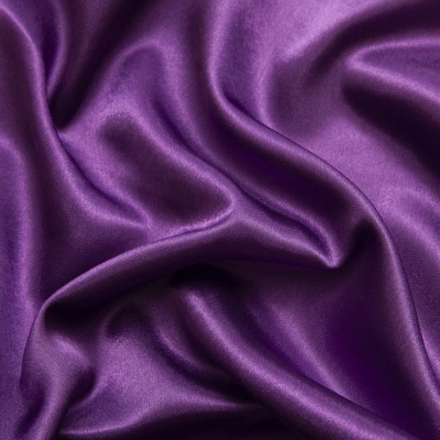Поли креп-сатин 19-3536, 125 (+/-5) гр/м2, шир.150см, цвет фиолетовый - купить в Ноябрьске. Цена 155.57 руб.