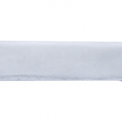 Лента бархатная нейлон, шир.12 мм, (упак. 45,7м), цв.01-белый - купить в Ноябрьске. Цена: 462.28 руб.