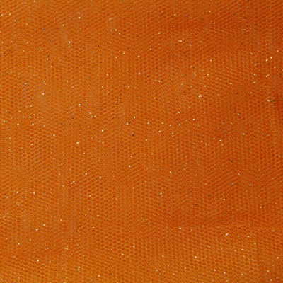 Сетка Глиттер, 24 г/м2, шир.145 см., оранжевый - купить в Ноябрьске. Цена 117.24 руб.