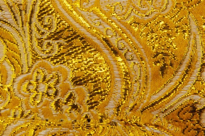 Ткань костюмная жаккард №12, 140 гр/м2, шир.150см, цвет жёлтый - купить в Ноябрьске. Цена 383.29 руб.