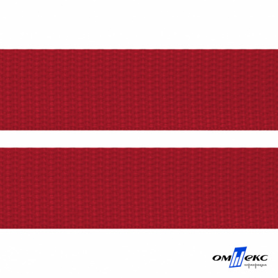 Красный- цв.171 -Текстильная лента-стропа 550 гр/м2 ,100% пэ шир.20 мм (боб.50+/-1 м) - купить в Ноябрьске. Цена: 318.85 руб.