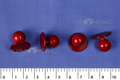 Пуговица поварская "Пукля", 10 мм, цвет красный - купить в Ноябрьске. Цена: 2.28 руб.
