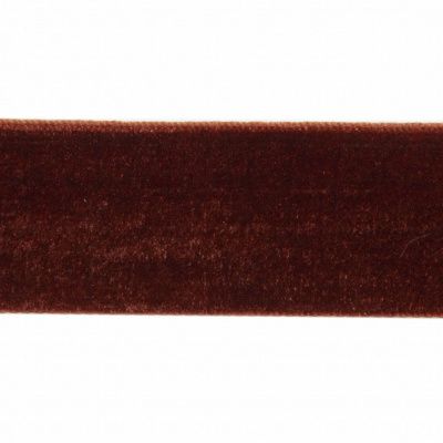 Лента бархатная нейлон, шир.25 мм, (упак. 45,7м), цв.120-шоколад - купить в Ноябрьске. Цена: 981.09 руб.