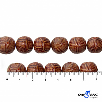 0125-Бусины деревянные "ОмТекс", 15 мм, упак.50+/-3шт - купить в Ноябрьске. Цена: 77 руб.