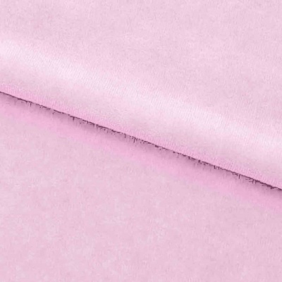 Велюр JS LIGHT 1, 220 гр/м2, шир.150 см, (3,3 м/кг), цвет бл.розовый - купить в Ноябрьске. Цена 1 055.34 руб.
