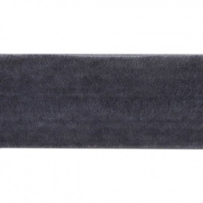 Лента бархатная нейлон, шир.25 мм, (упак. 45,7м), цв.189-т.серый - купить в Ноябрьске. Цена: 981.09 руб.