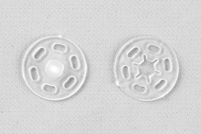 Кнопки пришивные пластиковые 15 мм, блистер 24шт, цв.-прозрачные - купить в Ноябрьске. Цена: 68.79 руб.