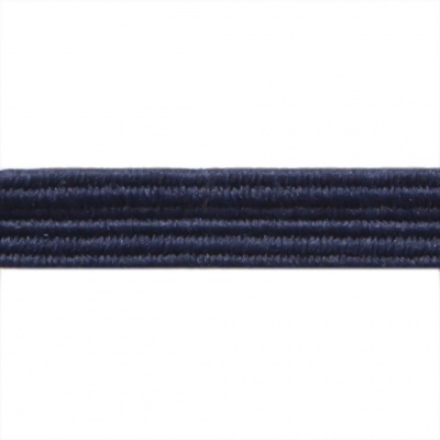 Резиновые нити с текстильным покрытием, шир. 6 мм ( упак.30 м/уп), цв.- 117-т.синий - купить в Ноябрьске. Цена: 152.05 руб.