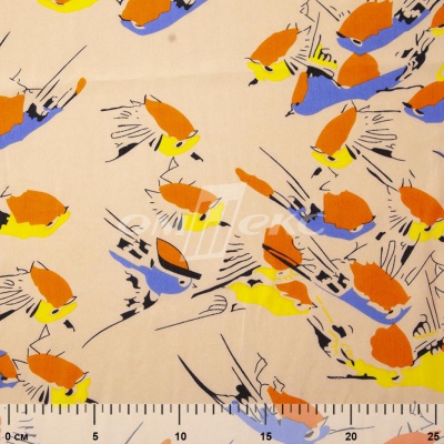 Плательная ткань "Софи" 14.1, 75 гр/м2, шир.150 см, принт птицы - купить в Ноябрьске. Цена 243.96 руб.