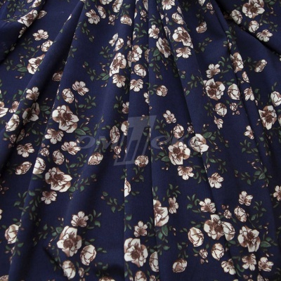 Плательная ткань "Фламенко" 3.2, 80 гр/м2, шир.150 см, принт растительный - купить в Ноябрьске. Цена 239.03 руб.