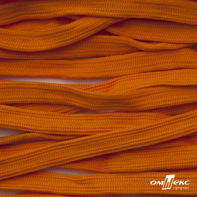 Шнур плетеный (плоский) d-12 мм, (уп.90+/-1м), 100% полиэстер, цв.267 - оранжевый - купить в Ноябрьске. Цена: 8.62 руб.