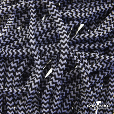 Шнурки #107-16, круглые 130 см, двухцветные цв.серый/чёрный - купить в Ноябрьске. Цена: 31.89 руб.