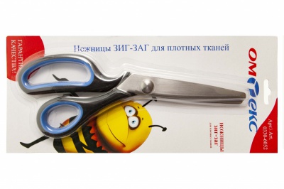 Ножницы арт.0330-6052 "ЗИГ-ЗАГ" 5 мм, для плотных тканей , 9"/ 229 мм - купить в Ноябрьске. Цена: 733.08 руб.