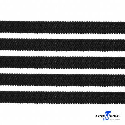 Лента эластичная вязанная (резинка) 4 мм (200+/-1 м) 400 гр/м2 черная бобина "ОМТЕКС" - купить в Ноябрьске. Цена: 1.78 руб.