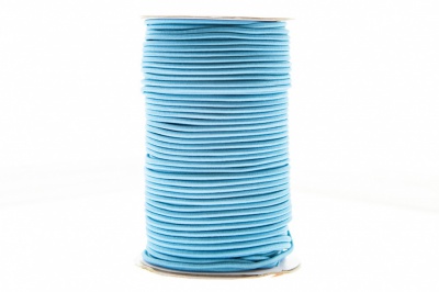 0370-1301-Шнур эластичный 3 мм, (уп.100+/-1м), цв.168 - голубой - купить в Ноябрьске. Цена: 459.62 руб.