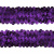 Тесьма с пайетками 12, шир. 30 мм/уп. 25+/-1 м, цвет фиолет - купить в Ноябрьске. Цена: 1 098.48 руб.