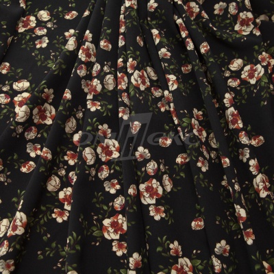 Плательная ткань "Фламенко" 3.1, 80 гр/м2, шир.150 см, принт растительный - купить в Ноябрьске. Цена 239.03 руб.