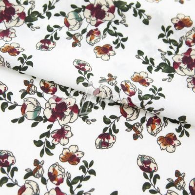 Плательная ткань "Фламенко" 23.1, 80 гр/м2, шир.150 см, принт растительный - купить в Ноябрьске. Цена 264.56 руб.