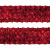Тесьма с пайетками 3, шир. 35 мм/уп. 25+/-1 м, цвет красный - купить в Ноябрьске. Цена: 1 321.65 руб.